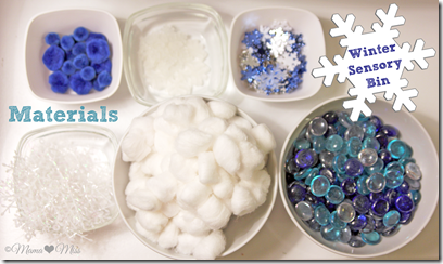 Winter Sensory Bin with Word Recognition - mama♥miss